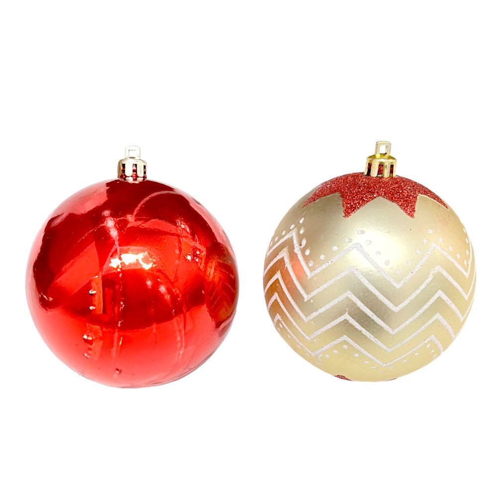 Bolas Navideñas Maranelo Christmas de 8cm / 6 Piezas / Roja - Dorada - Maranelo Christmas - Titan.com.pa - 7453118225996