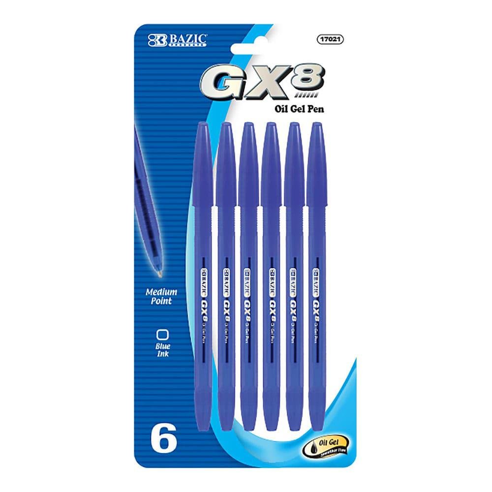 Bolígrafo de Gel Gx-8 Azul 6 Piezas