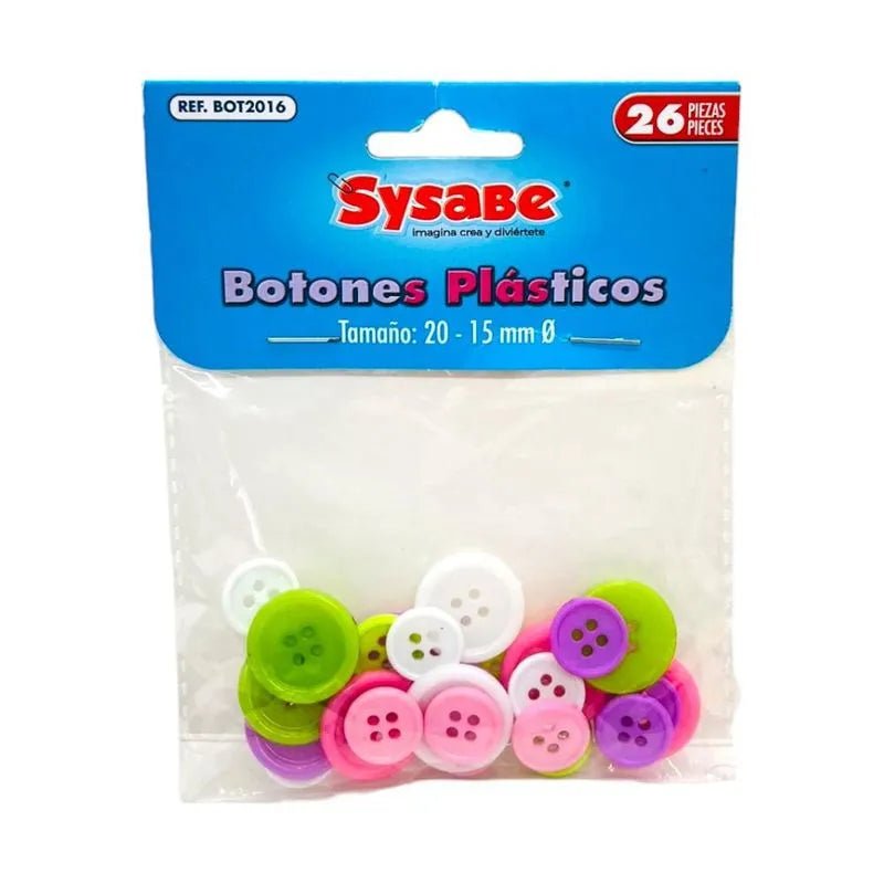 Botones de Plástico Sysabe Para Trabajos de Manualidades - Sysabe - Titan.com.pa - 7591213021676