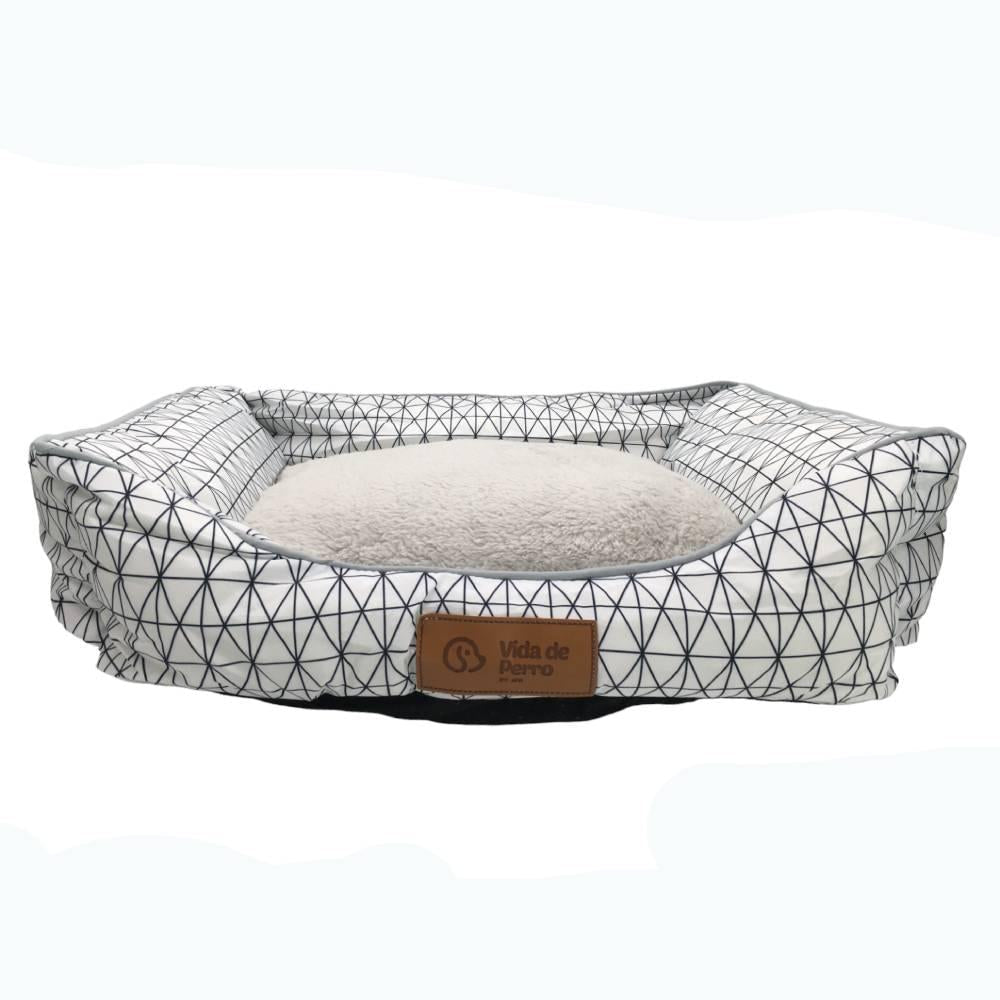 Cama Para Mascotas Vida de Perro Blanca