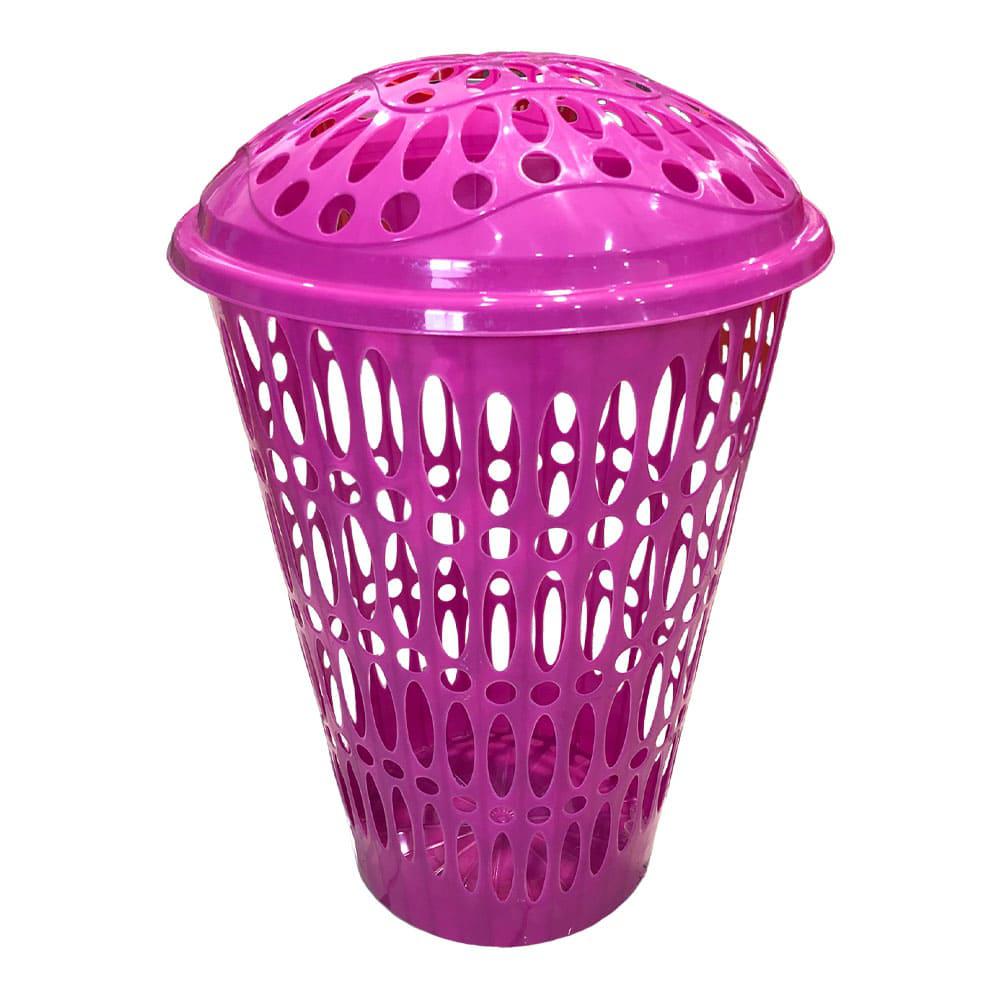 Canasta Ratan Plastic P/Lavanderia Plastica Con Tapa