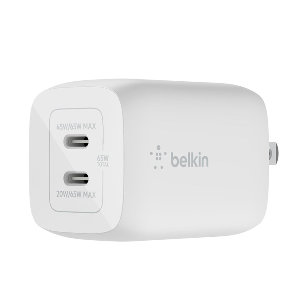 Cargador de Pared Belkin USB-C 65 W Doble Blanco - BELKIN - 11071082
