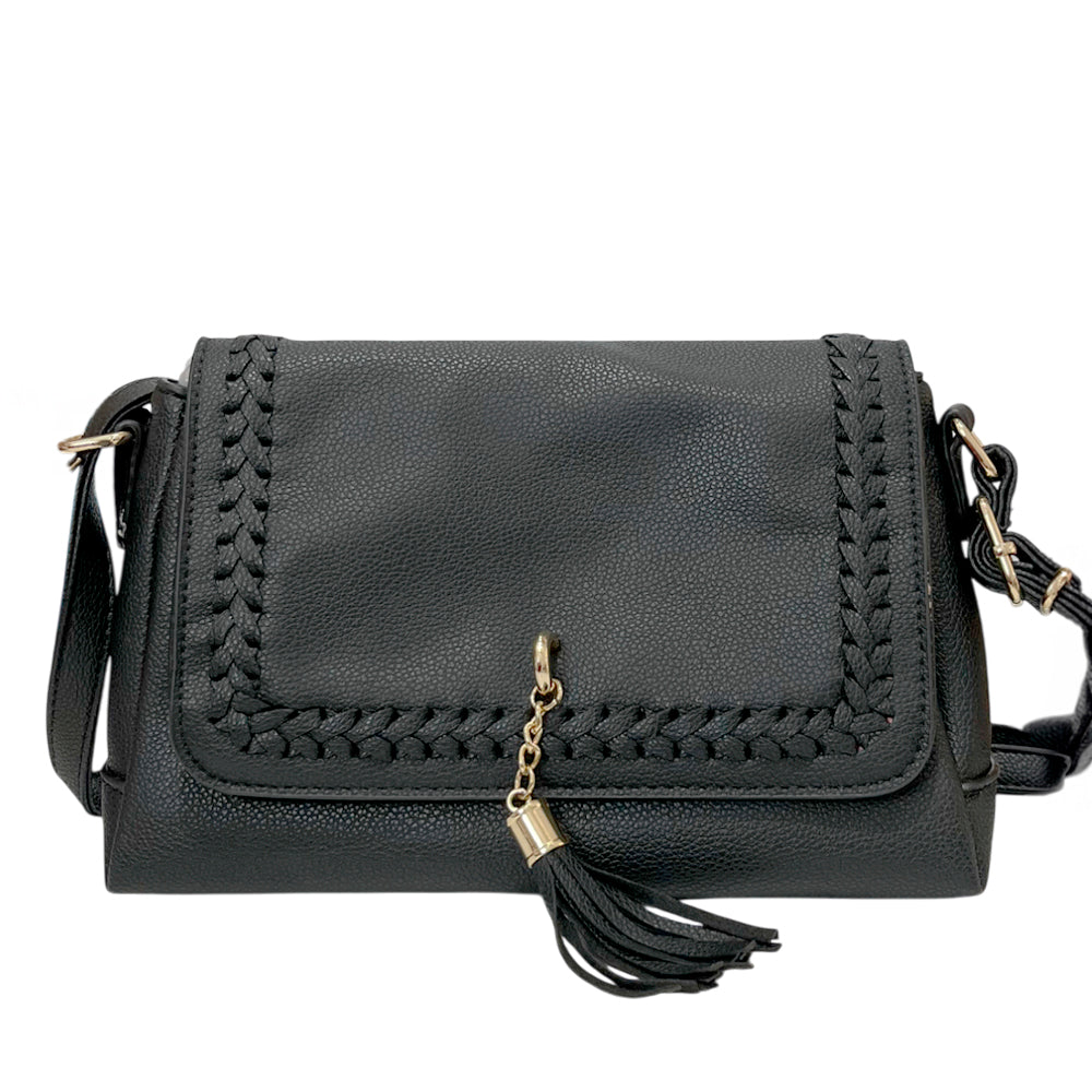 Cartera Manos Libres Casual Alyssa Para Dama – Negra