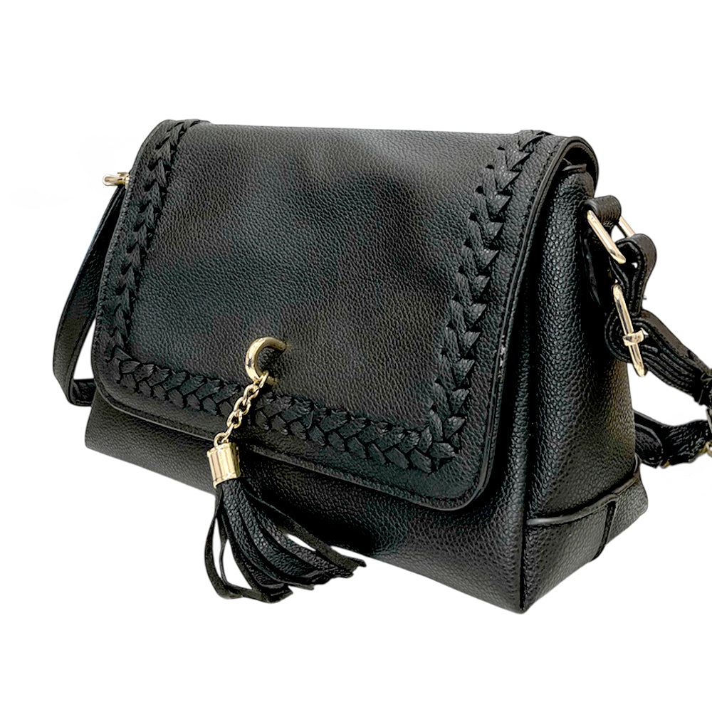 Cartera Manos Libres Casual Alyssa Para Dama – Negra