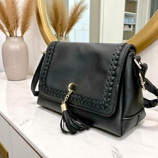 Cartera Manos Libres Casual Alyssa Para Dama – Negra