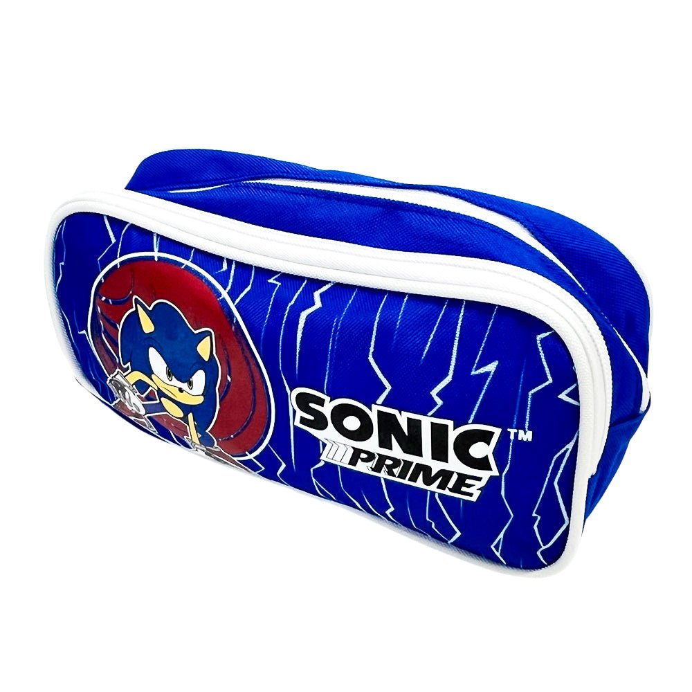 Cartuchera Escolar Sonic Prime - Azul / 2 Compartimentos - Sonic - Titan.com.pa - 7450200259969