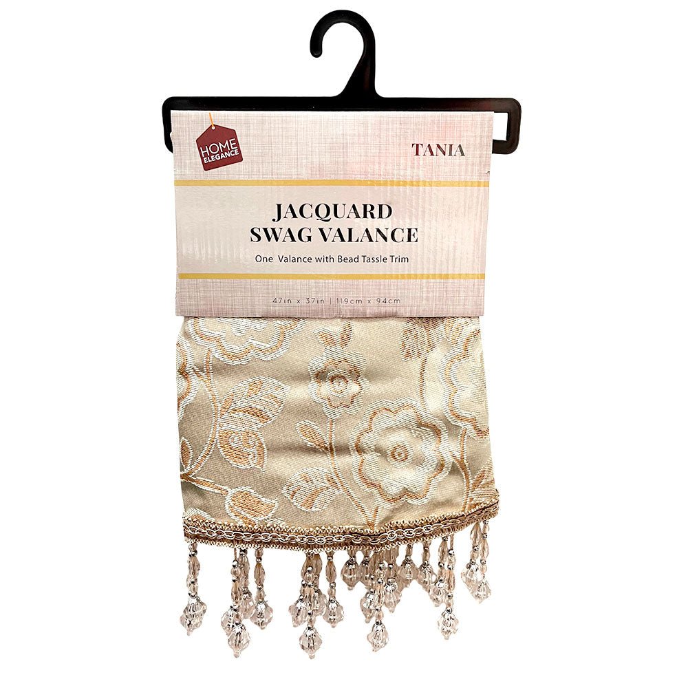 Cenefa Tania Beige 47x37 Jacquard - Home Elegance - Titan.com.pa - 2100000369287