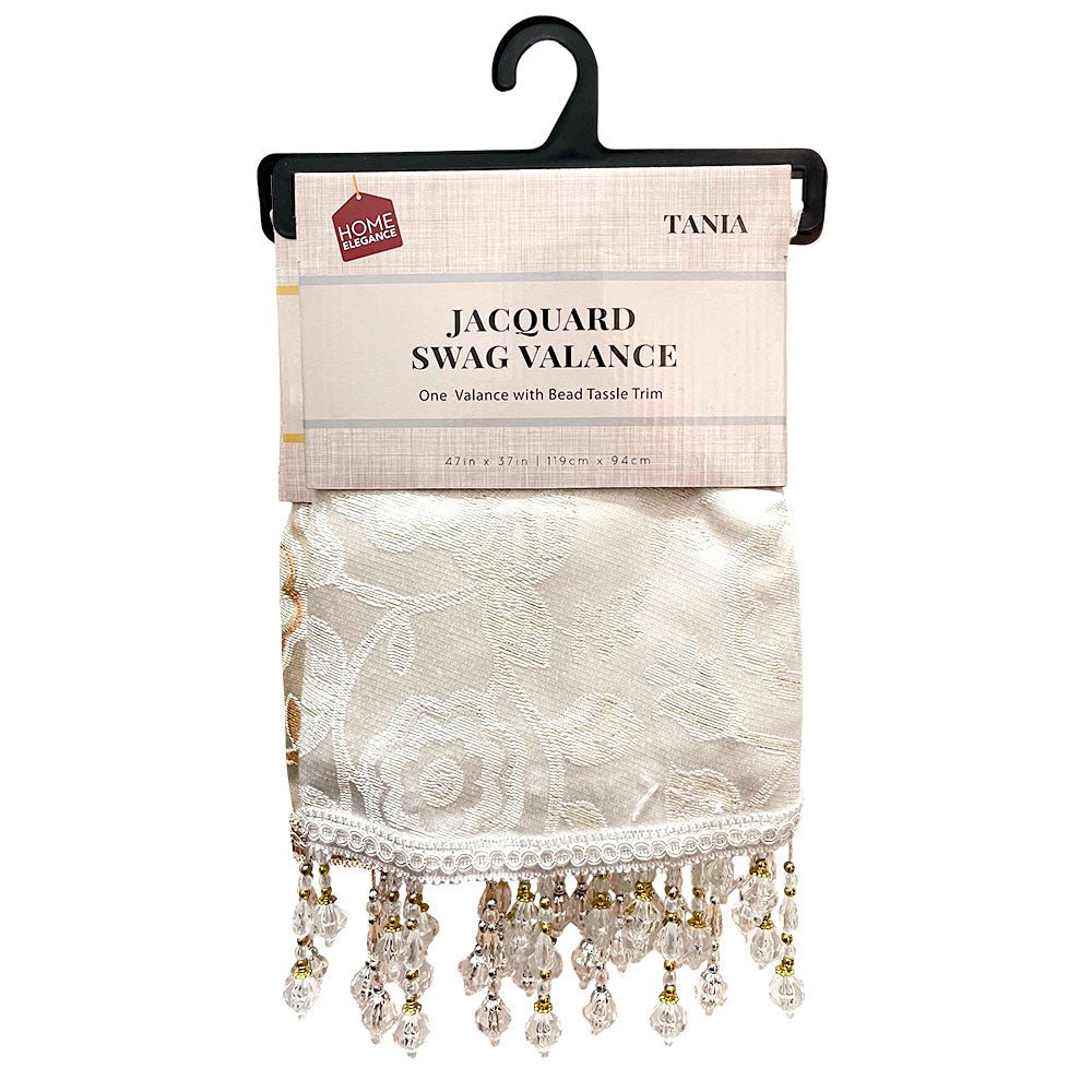 Cenefa Tania White 47 X 37 Jacquard - Home Elegance - Titan.com.pa - 2100000303243