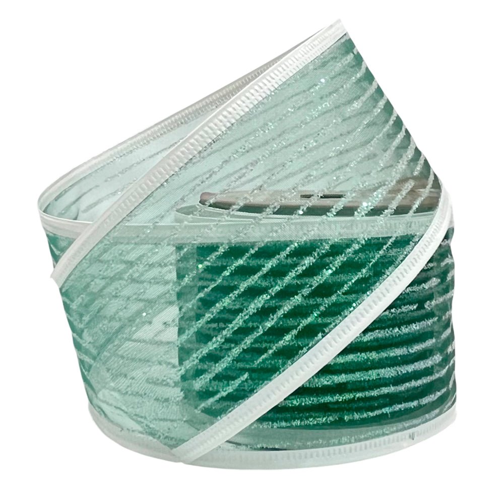 Cinta Navideña Miro Christmas / Green - Silver / 2.5"x5Yd / Surtido - Miro Christmas - Titan.com.pa - 7450120279603