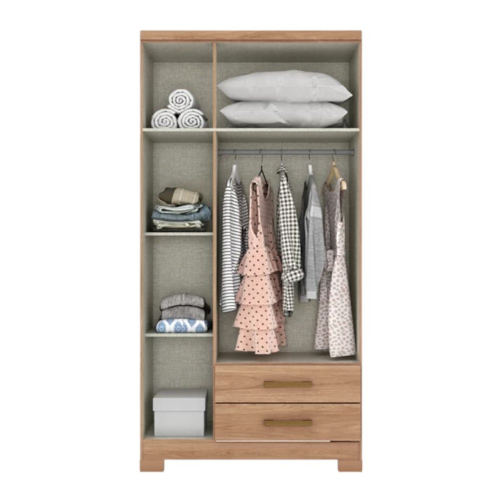 Closet Mdf Henn de 3 Puertas / Jequitiba Brilho - Henn - Titan.com.pa - 7890022158758