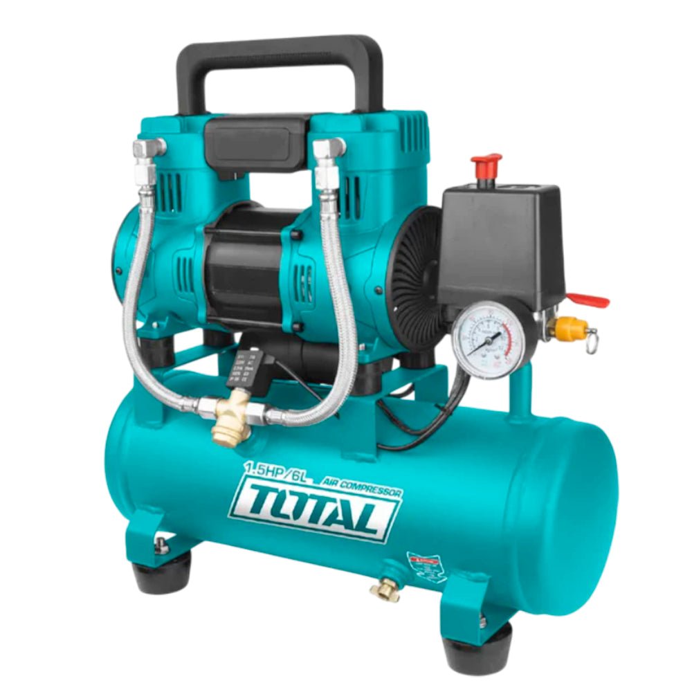 Compresor De Aire Total 6L 1.5Hp (Sin Aceite) / Motor Con Bobina De Aluminio. - Total - Titan.com.pa - 6942210228123
