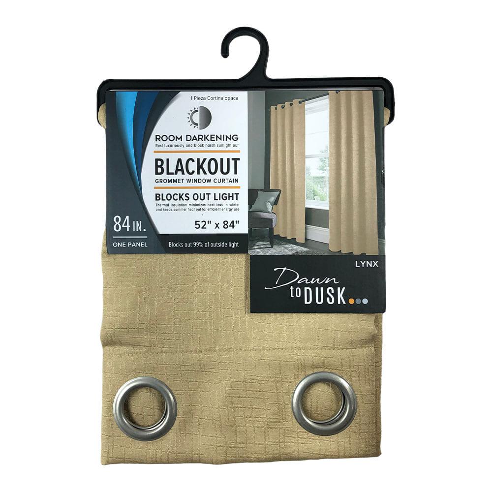 Cortina Blackout Lynx Con Aros 52" x 84" - Trigo