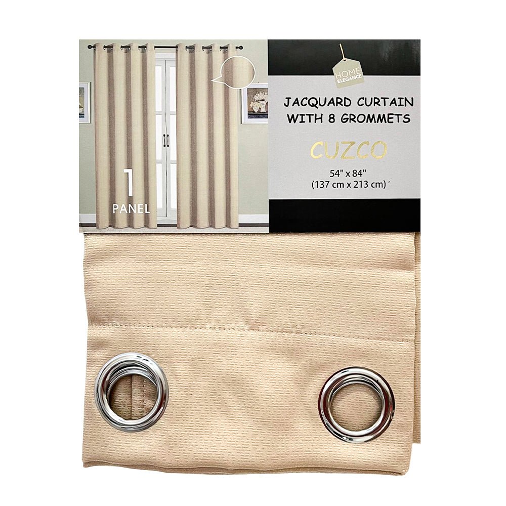 Cortina Cuzco Home Elegance / Taupe con Aros – 54" x 84" - Home Elegance - Titan.com.pa - 2100000497911