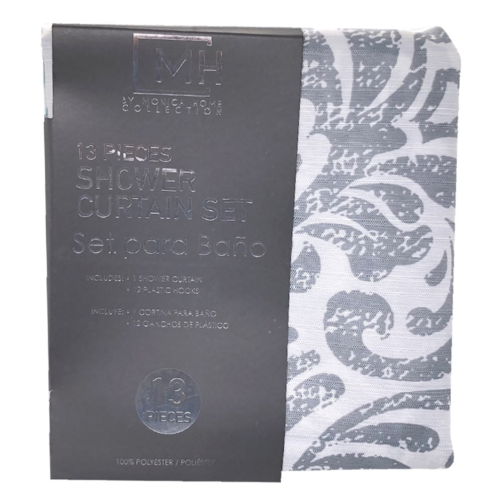 Cortina de Baño Monica Home Con Gancho 70" x 72" - Surtido