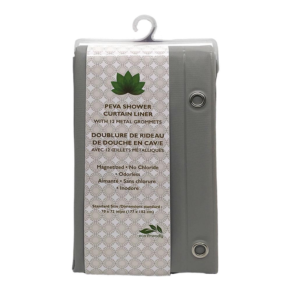 Cortina de Baño Sultan´s Linens de Plástico 70" x 72" - Gris Claro