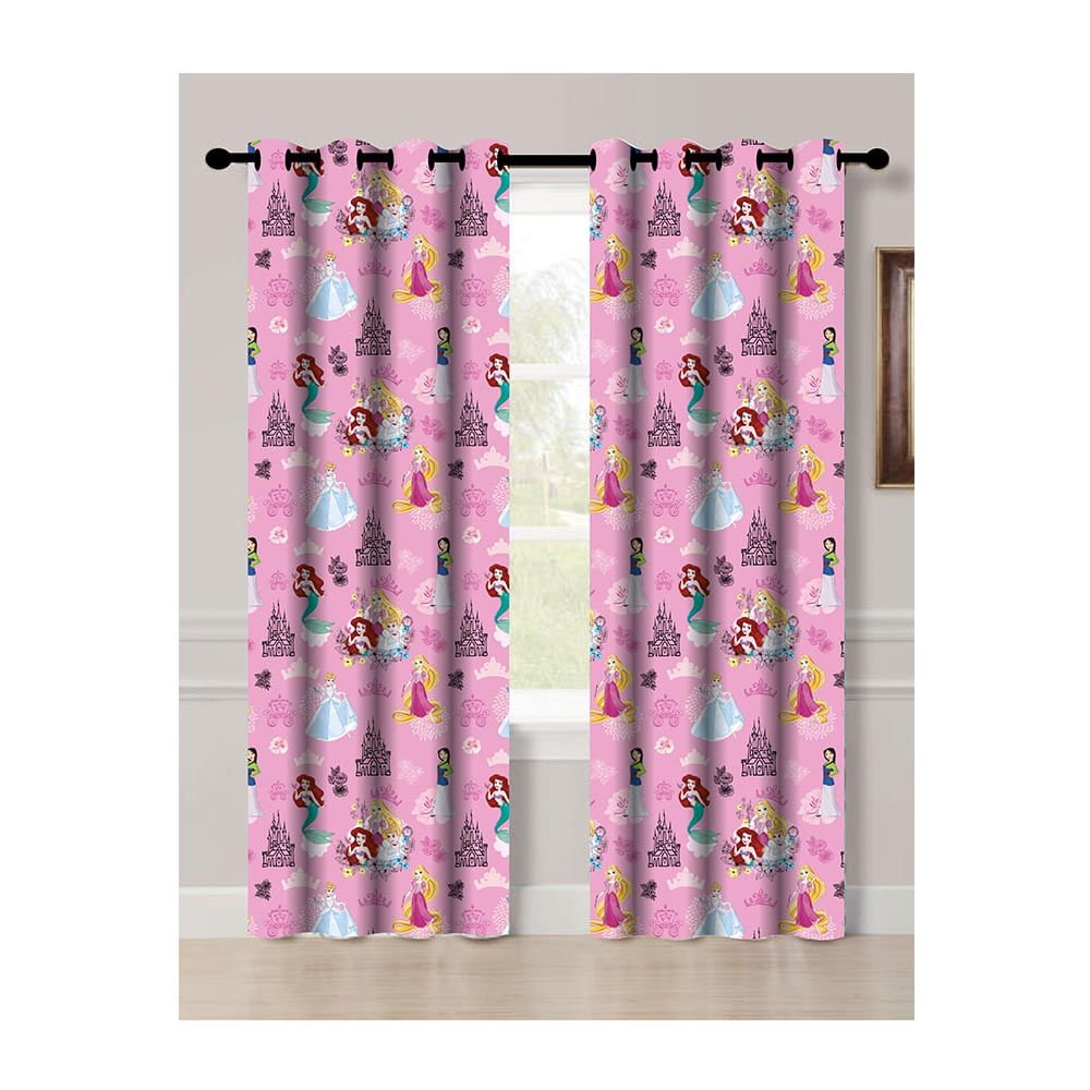 Cortina Disney Princesa Infantil Con Aros 55" x 84"