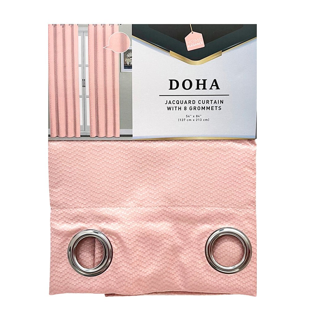 Cortina Doha Home Elegance / Blush con Aros – 54" x 84" - Home Elegance - Titan.com.pa - 2100000379910