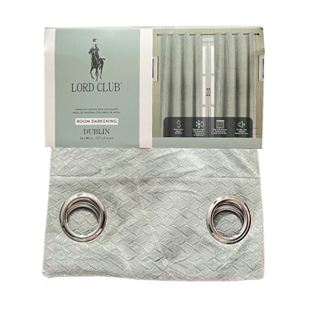Cortina Dublin Grey 54” X 84” C/Aros Lord Club - Lord Club - Titan.com.pa - 2100000110636