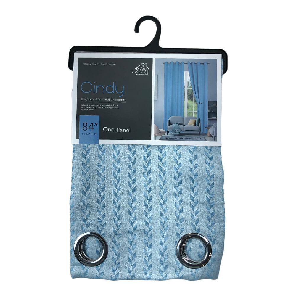 Cortina Home Design Cindy Con Aros 54" x 84" - Azul Claro