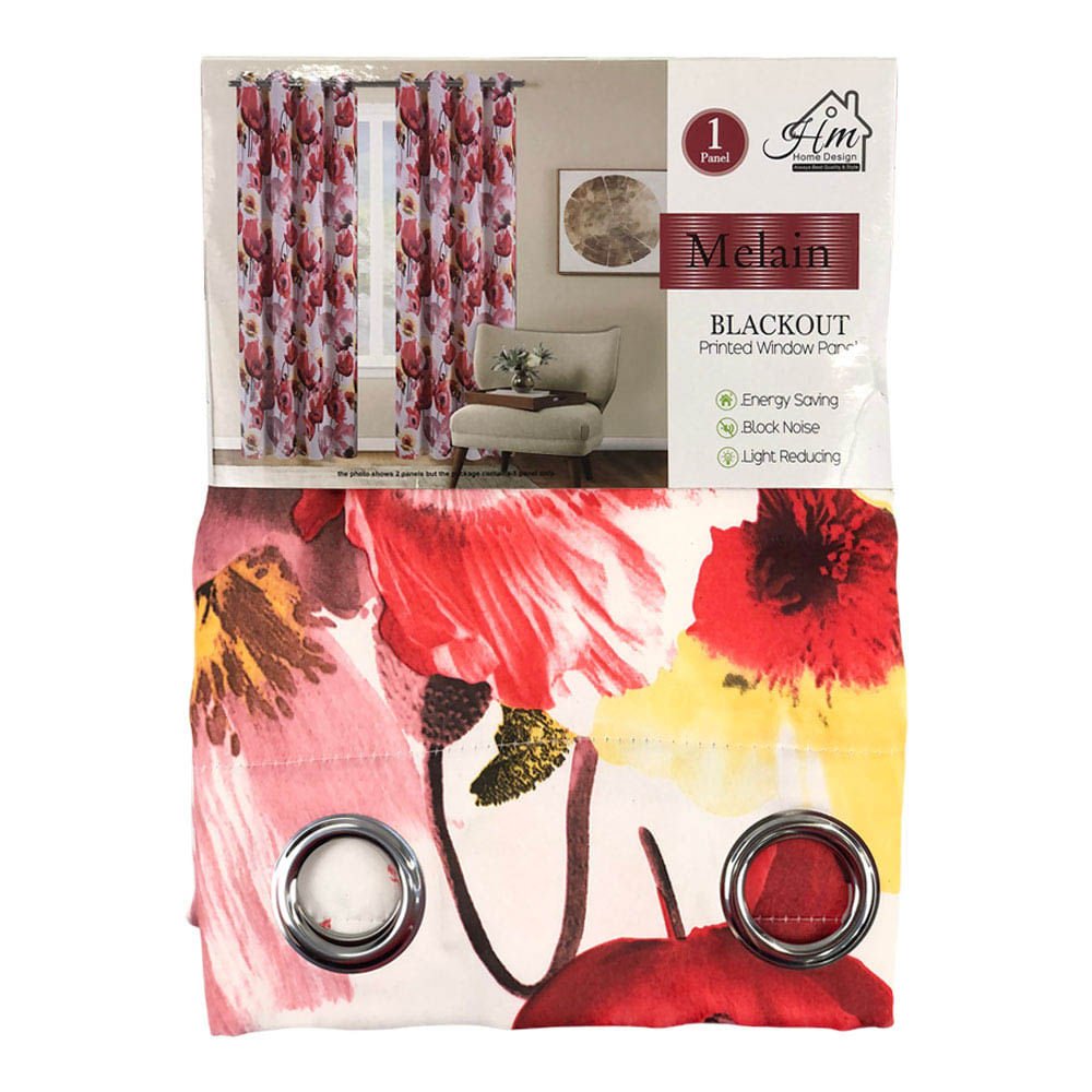 Cortina Home Desing Melain Blackout con Aros 54" x 90" - Rojo