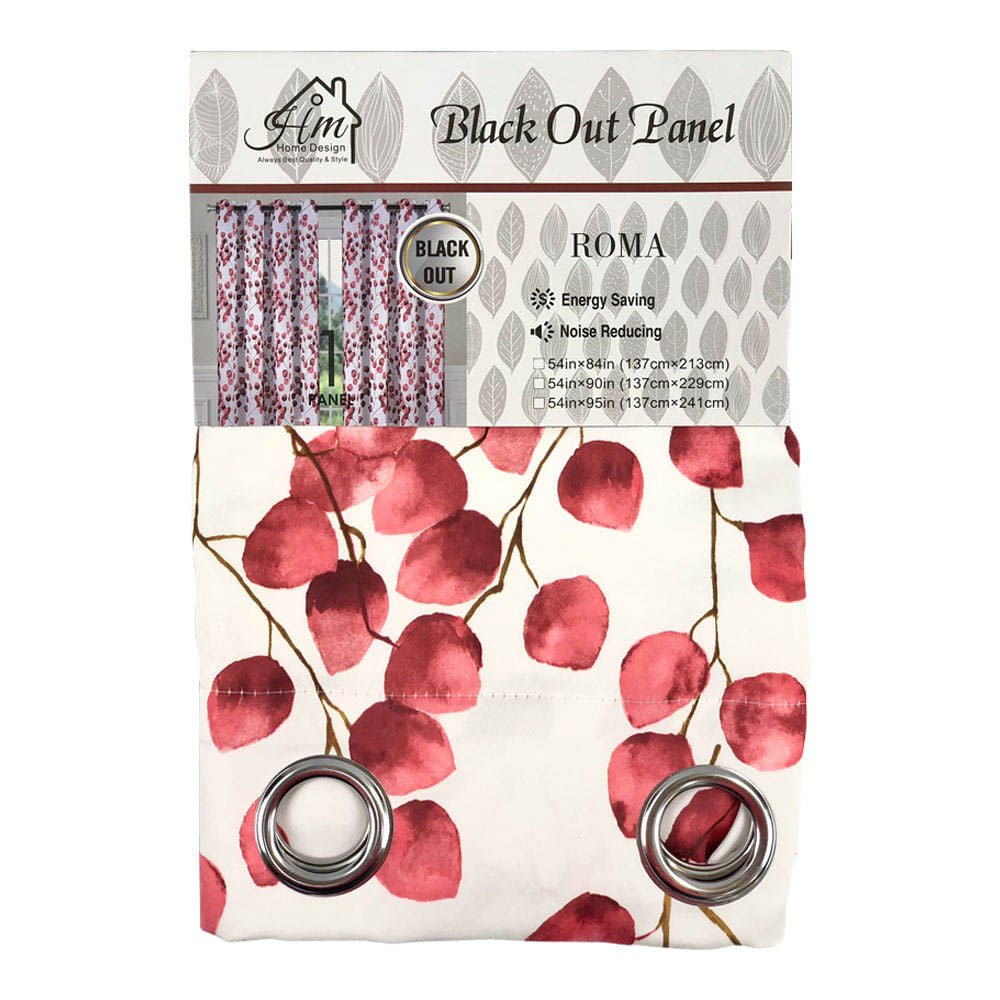 Cortina Home Desing Roma con Aros 54" x 84" - Rojo oscuro