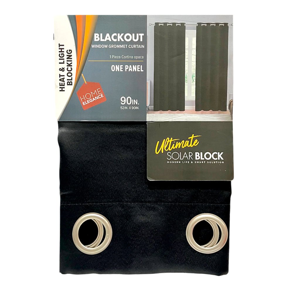 Cortina Jasmine / Home Elegance / Blackout Black con Aros / 52" x 90" - Home Elegance - Titan.com.pa - 2100000078349