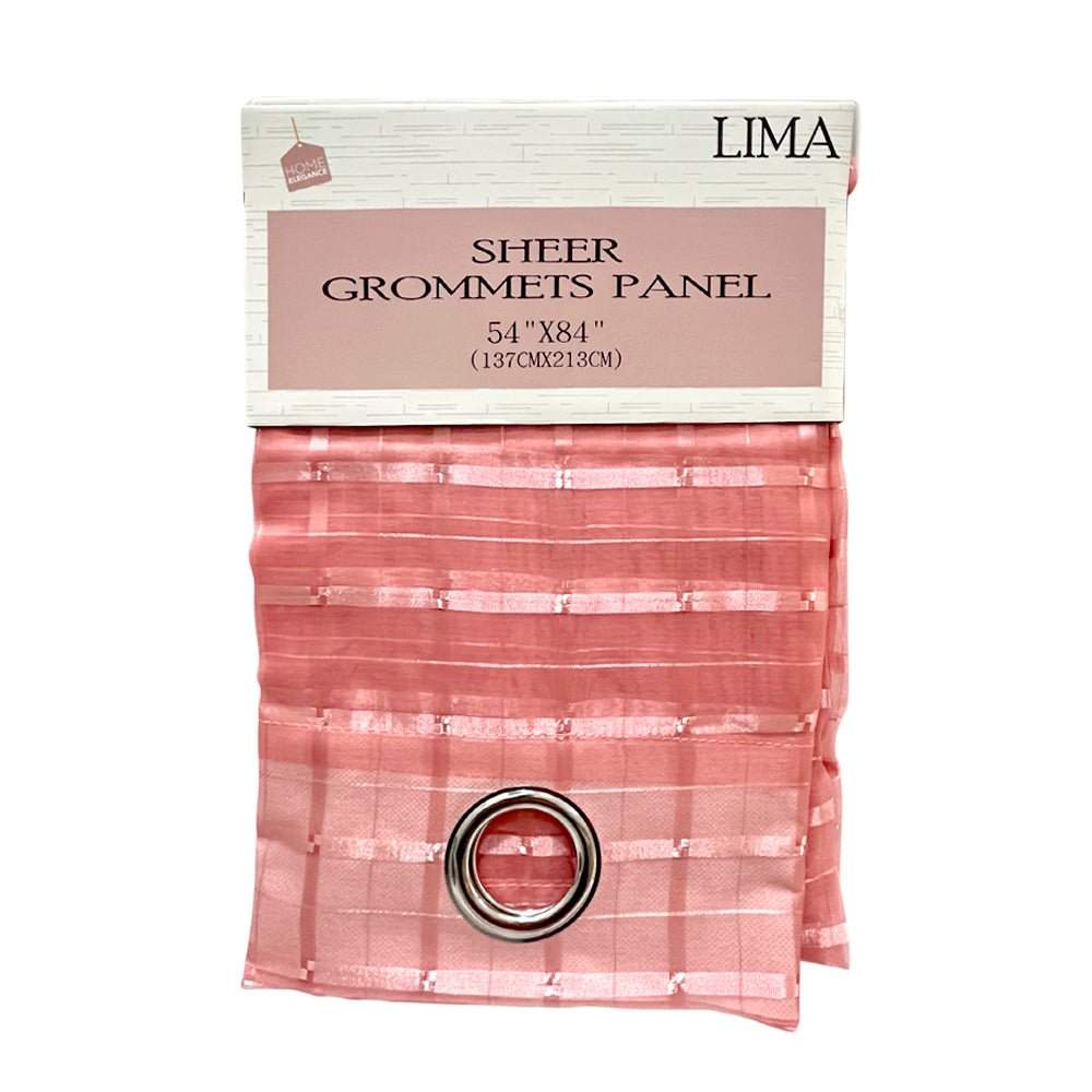 Cortina Lima Blush 54” X 84” C/Aros Home Elegance - Home Elengace - Titan.com.pa - 2100000522279