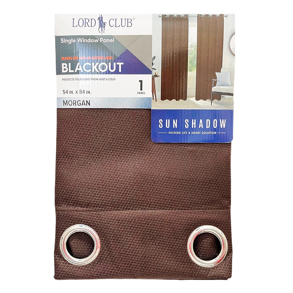 Cortina Lord Club Morgan / Blackout / Choco con Aros – 54" x 84" - Lord Club - Titan.com.pa - 2100000845453