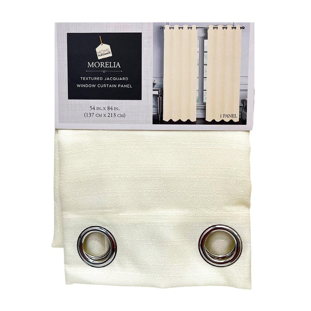 Cortina Morelia Home Elegance / Ivory con Aros – 54" x 84" - Home Elegance - Titan.com.pa - 2100000956913
