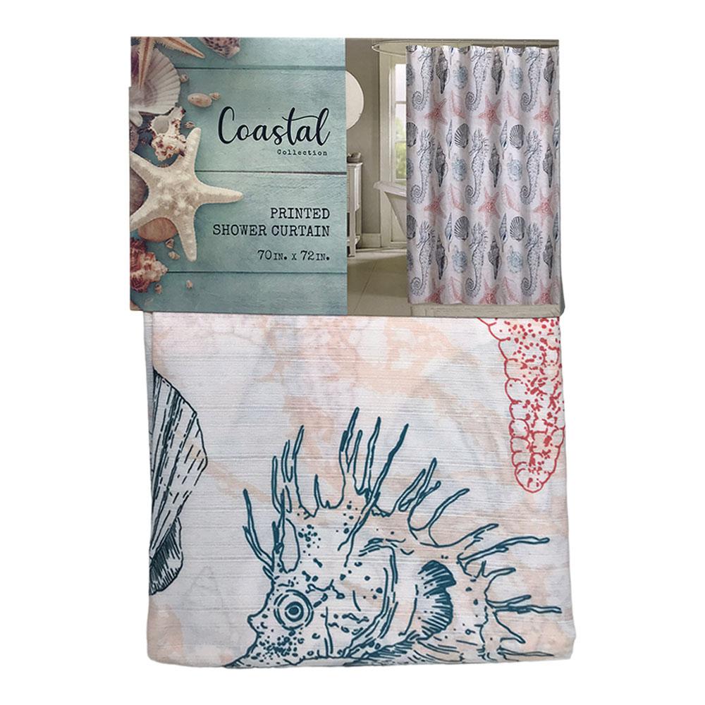 Cortina Para Baño Rt Designer Coastal Ocean De Tela 70" x 72"