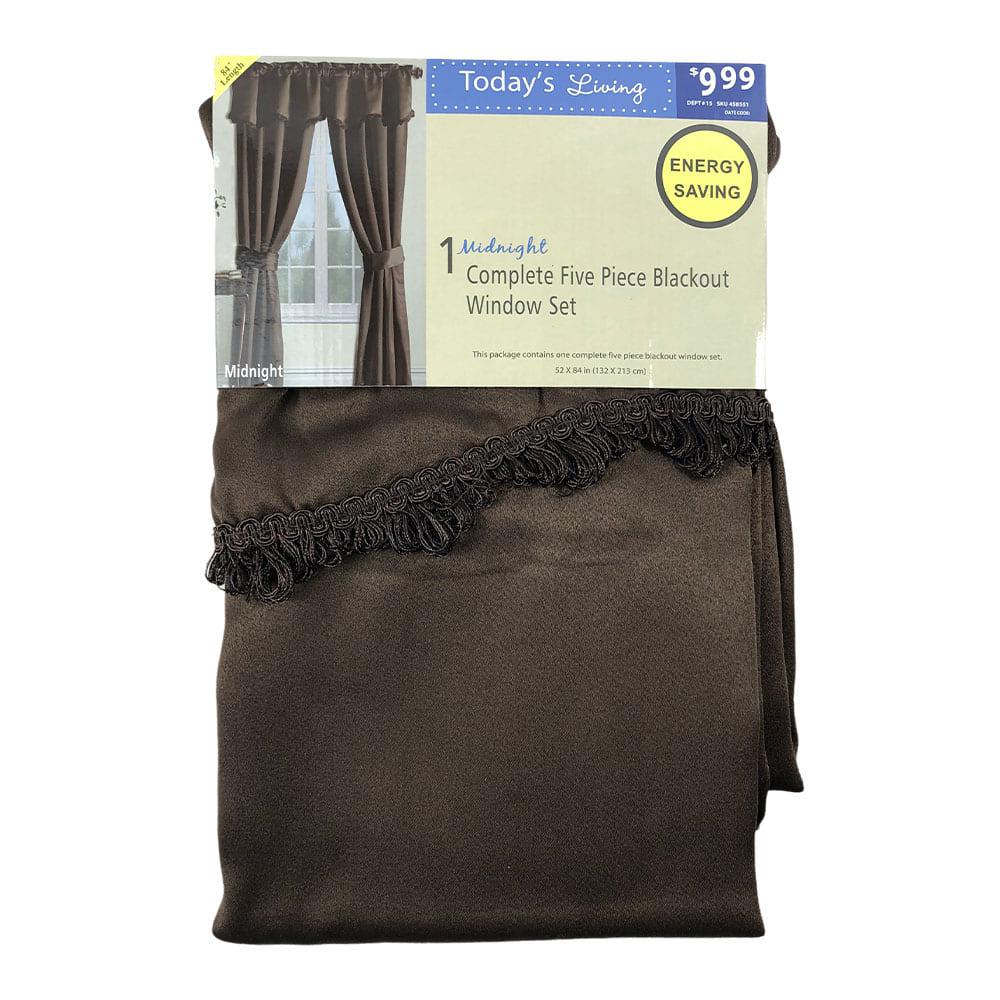 Cortina Popular Bath Midnight Rod Pocket 54" x 84" - Chocolate Oscuro