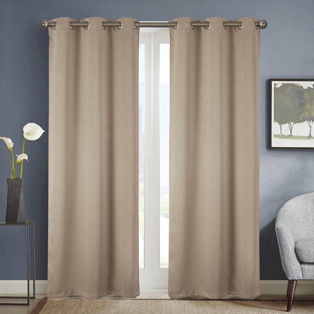 Cortina Rt Designer Anchorage Blackout Con Aros 54" x 84" - Beige Oscuro