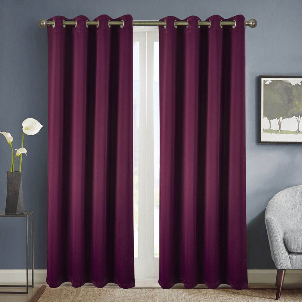 Cortina Rt Designer Anchorage Blackout Con Aros 54" x 84" - Rojo Vino