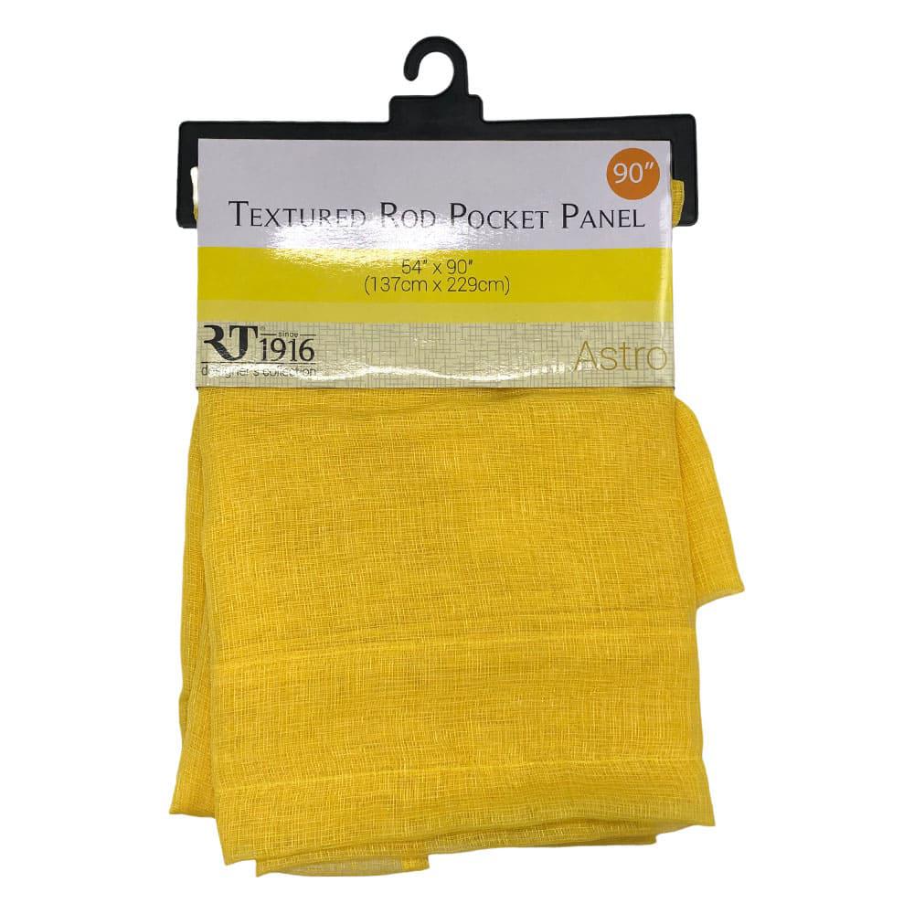 Cortina Rt Designer Astro Con Rod Pocket de 54" x 90" - Amarillo