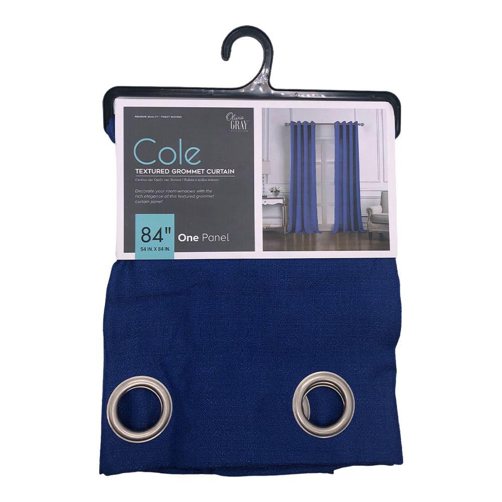 Cortina Rt Designer Cole Con Aros de 54" x 84" - Azul Marino