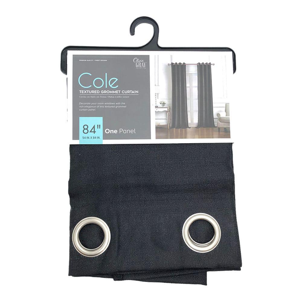 Cortina Rt Designer Cole Con Aros de 54" x 84" - Negro