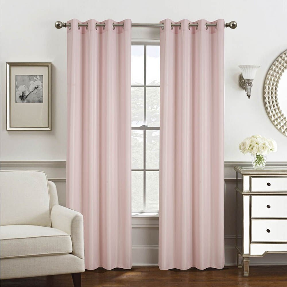 Cortina Rt Designer Gilbert Con Aros 54" x 84" - Rosa claro