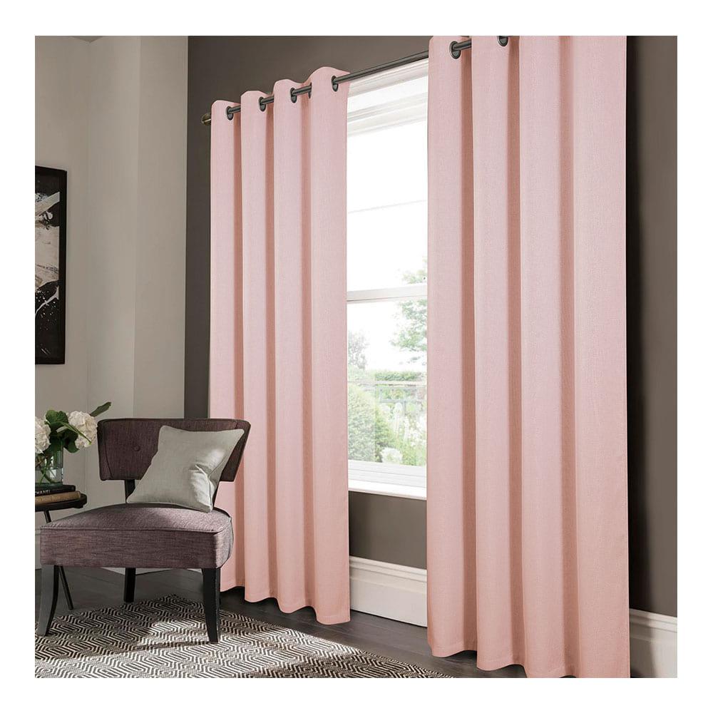 Cortina Rt Designer Jordan Blackout Con Aros 52" x 90" - Rosa Claro