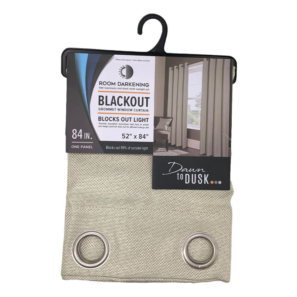 Cortina Rt Designer Lucas Blackout Con Aros de 52" x 84" - Beige
