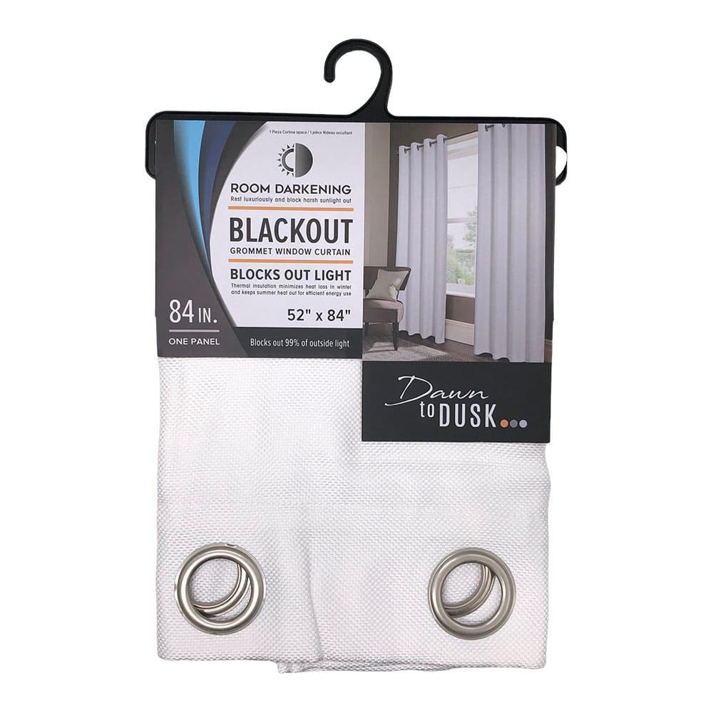 Cortina Rt Designer Lucas Blackout Con Aros de 52" x 84" - Blanco