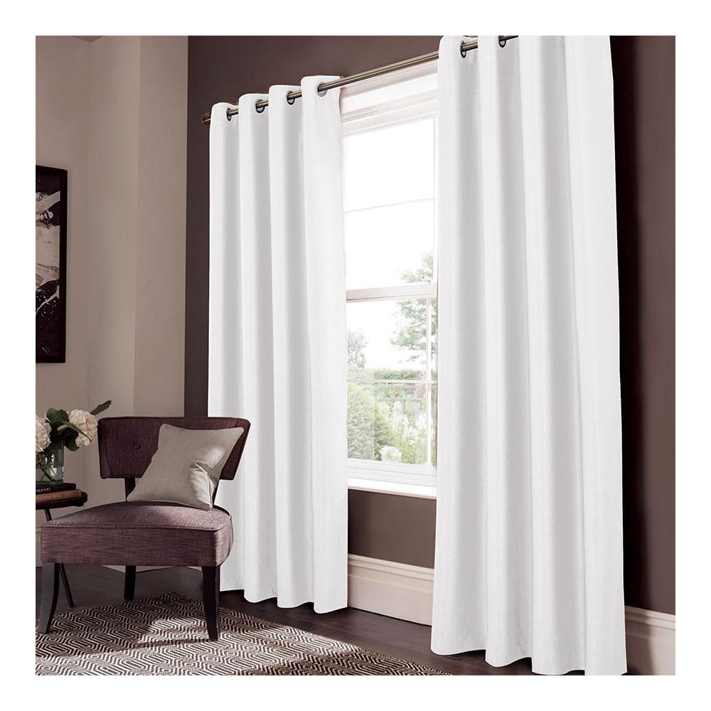 Cortina Rt Designer Lydia Blackout Con Aros 54" x 84" - Blanco