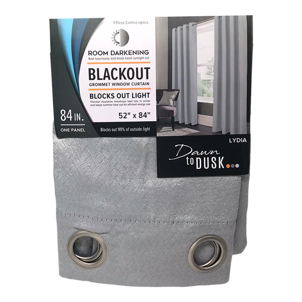 Cortina Rt Designer Lydia Blackout Con Aros 54" x 84" - Gris Claro