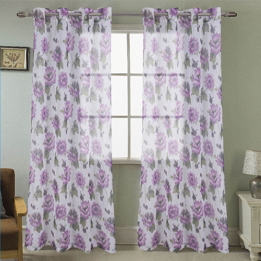 Cortina Rt Designer Milan Con Aros 54" x 84" - Morado claro