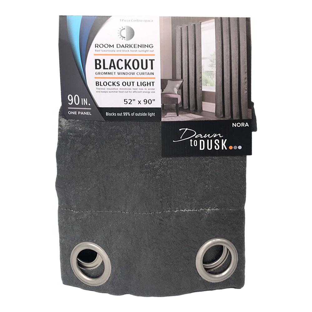 Cortina Rt Designer Nora Blackout 52" x 90" - Gris Oscuro