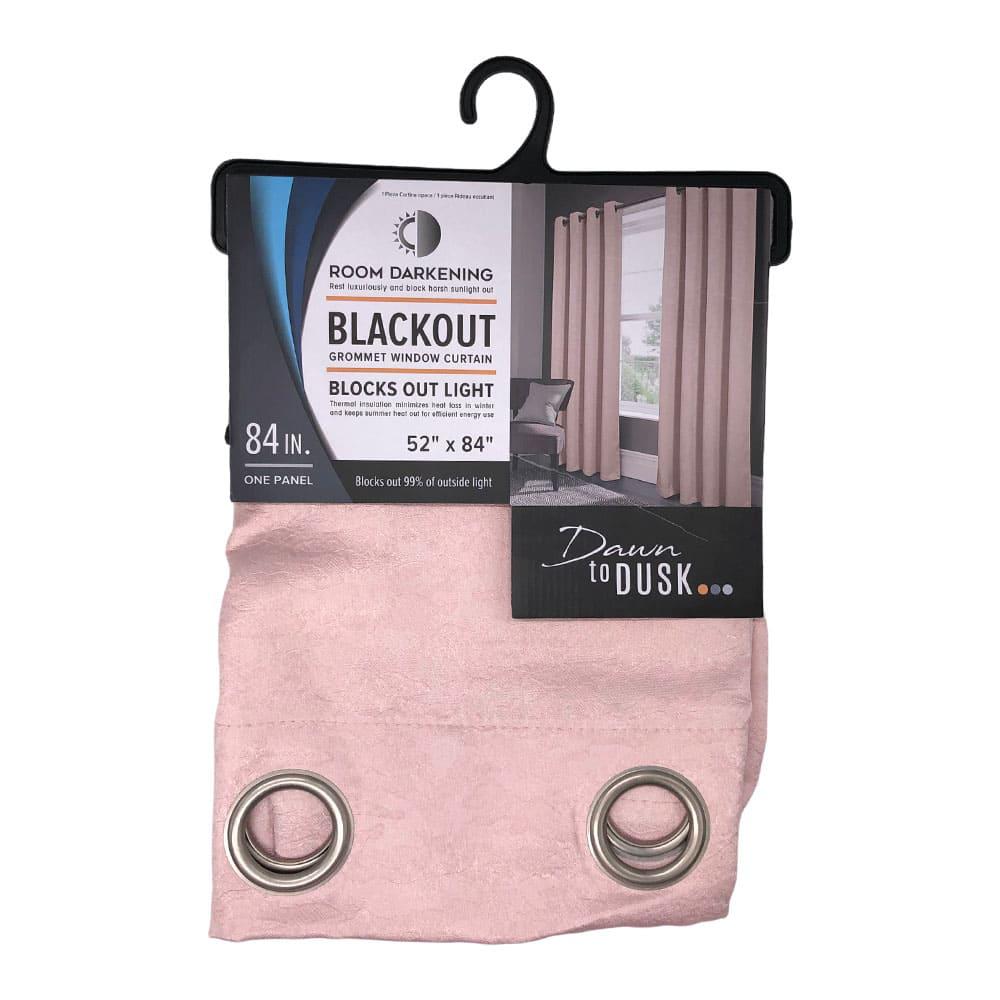 Cortina Rt Designer San Juan Blackout Con Aros de 52" x 84" - Rosa Claro