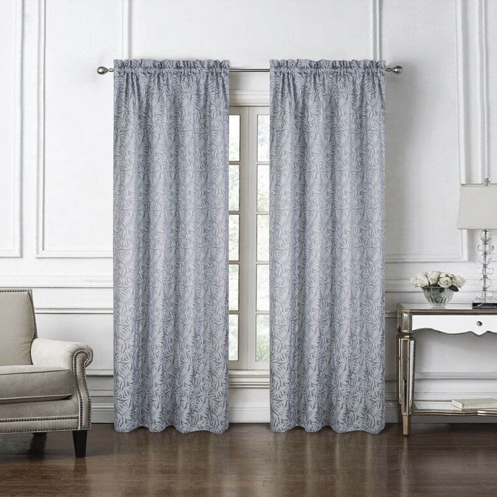 Cortina Rt Designer San Tropez Con Rod Pocket 53" x 84" - Gris