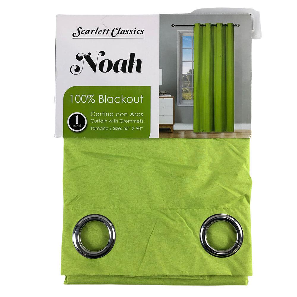 Cortina Scarlett Classics Noah Blackout Con Aros de 55" x 90" - Lima