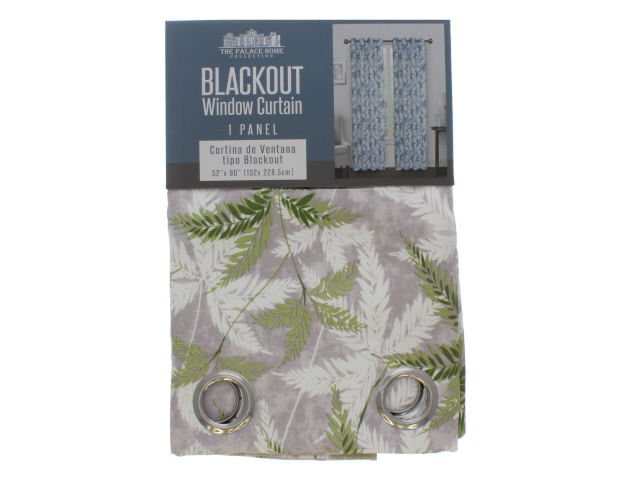 Cortina The Palace Home Blackout Estampada 52" x 90" - Verde oliva oscuro