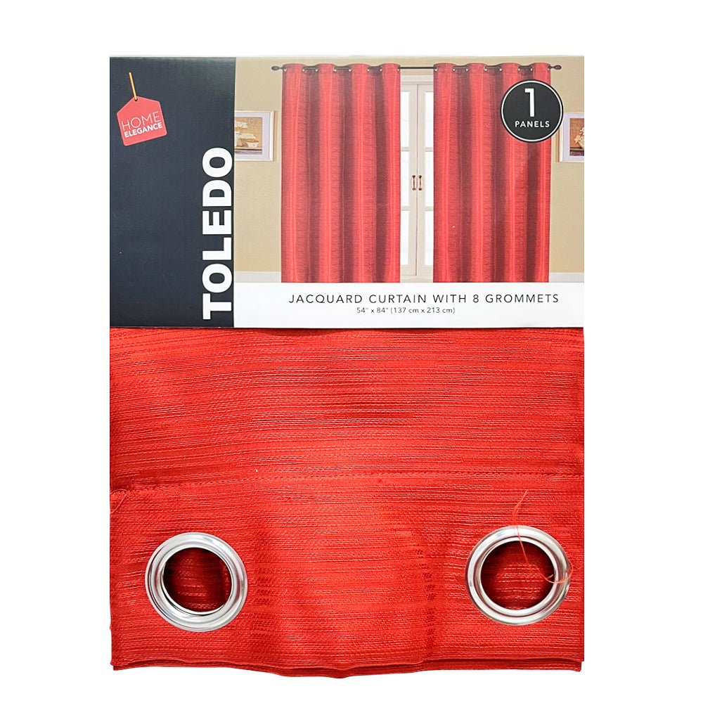 Cortina Toledo Home Elegance / Rust con Aros – 54" x 84" - Home Elegance - Titan.com.pa - 2100000312429
