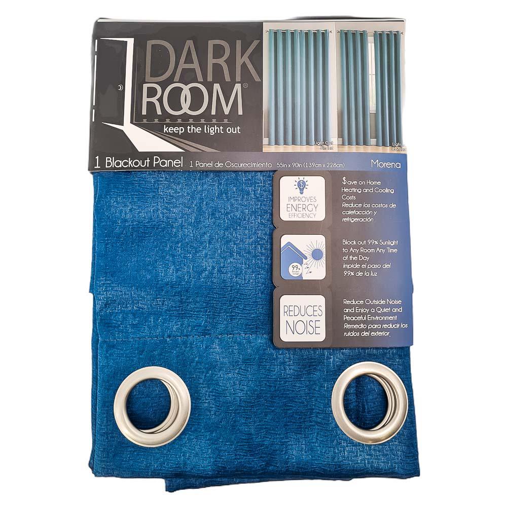 Cortina Victoria Classics Morena Blackout Con Aros de 55'' x 90'' - Azul Marino